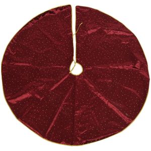 Kerstversiering kerstboomrok/kleed rood 120 cm   -