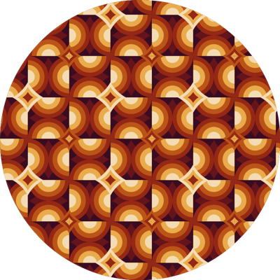 Geometrische retro circules retro tapijt