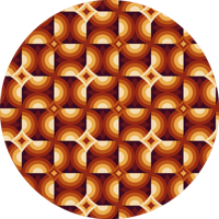 Geometrische retro circules retro tapijt