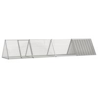 Konijnenhok 403,5x80,5x71 cm gegalvaniseerd staal grijs