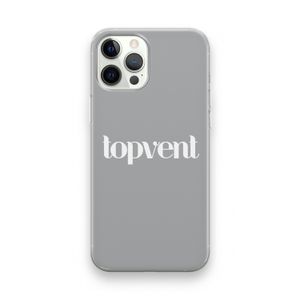 Topvent Grijs Wit: iPhone 12 Pro Transparant Hoesje