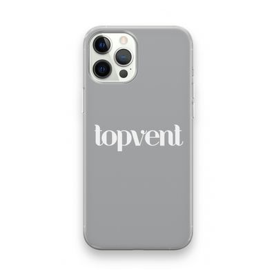 Topvent Grijs Wit: iPhone 12 Pro Transparant Hoesje