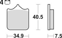 TRW Brake pad mcb 721 sv sintered metal