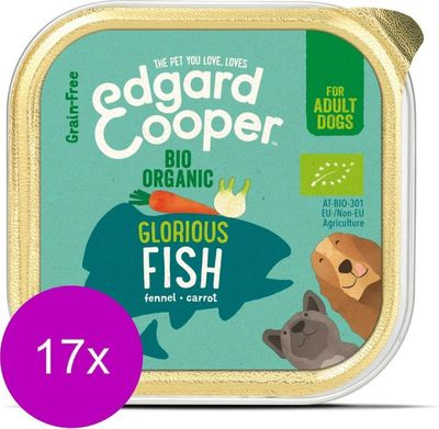 Edgard & Cooper hond Biologische Vis kuipje 17 x 100gr