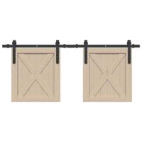 VidaXL Ophangset voor schuifdeur 122 cm koolstofstaal