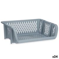 Groentemand Kinvara Grijs Polypropyleen 30 x 13,5 x 38,7 cm (24 Stuks)