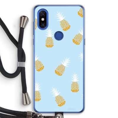 Ananasjes: Xiaomi Mi Mix 3 Transparant Hoesje met koord