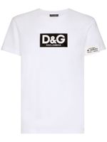 Dolce & Gabbana t-shirt en coton à patch logo - Blanc - thumbnail