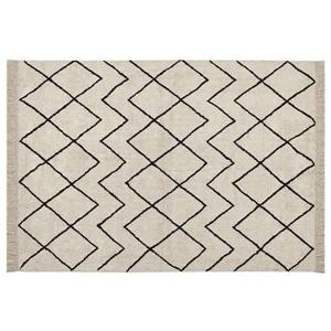 Beliani - ELDES - Laagpolig vloerkleed - Beige - 160 x 230 cm - Katoen