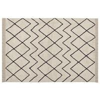 Beliani - ELDES - Laagpolig vloerkleed - Beige - 160 x 230 cm - Katoen