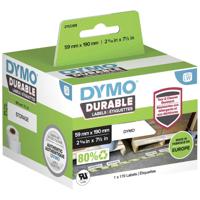 DYMO Rol met etiketten 190 x 59 mm Polypropyleen folie Wit 170 stuk(s) Permanent hechtend 2112288 Universele etiketten, Adresetiketten