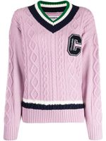 CHOCOOLATE Kabelgebreide trui - Paars - thumbnail