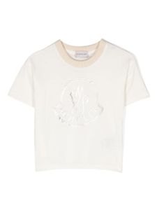 Moncler Enfant t-shirt en coton à logo brodé - Blanc