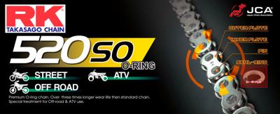 RK Chain 520so 114 n gray/gray open