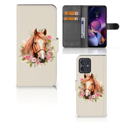 Telefoonhoesje | Met pasjeshouder | voor Motorola Moto G54 Paard