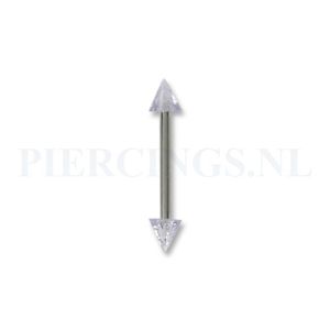 Barbell acryl spike 1.6 mm glitter