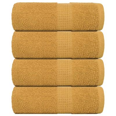 VidaXL Washandjes 4 stuks frogn goud 30x30 cm 100% katoen
