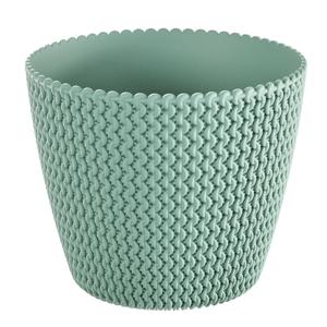 Plantenpot/bloempot - kunststof - mint groen - D22 x H19 cm - binnen/buiten