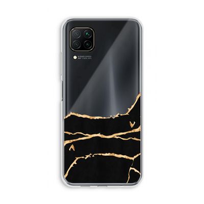 Gouden marmer: Huawei P40 Lite Transparant Hoesje