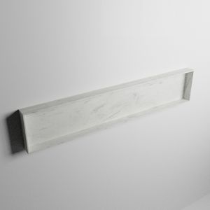 MONDIAZ EASY Nis 149,5x29,5cm in solid surface kleur Opalo. 1 vak  geschikt voor in- of opbouw