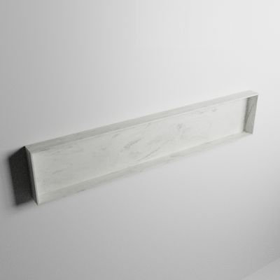 MONDIAZ EASY Nis 149,5x29,5cm in solid surface kleur Opalo. 1 vak geschikt voor in- of opbouw