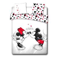 Minnie en Mickey Mouse Dekbedovertrek Love-1-persoons (140 x 200/220 cm) - thumbnail