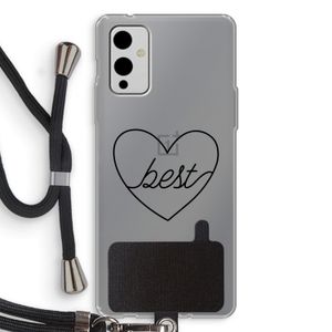 Best heart black: OnePlus 9 Transparant Hoesje met koord