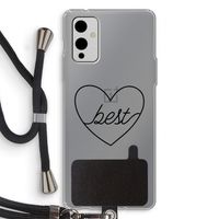 Best heart black: OnePlus 9 Transparant Hoesje met koord