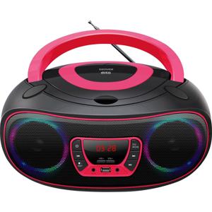 Denver TCL-212BT Radio/CD-speler VHF (FM) AUX, CD, USB, Bluetooth Sfeerverlichting Pink