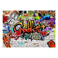 Fotobehang - Colorful Graffiti 100x70cm - Vliesbehang - thumbnail