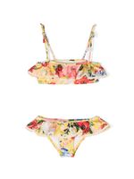 ZIMMERMANN Kids bikini volanté à fleurs - Jaune - thumbnail