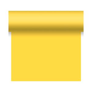 Duni tafelloper - papier - geel - 480 x 40 cm - Tafellopers/placemats   -