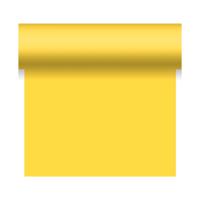 Duni tafelloper - papier - geel - 480 x 40 cm - Tafellopers/placemats   -
