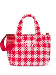Miu Miu sac cabas en éponge à carreaux - Rouge