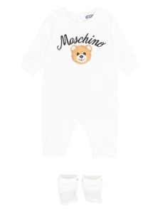 Moschino Kids Teddy Bear motif babygrow set - Blanc