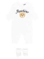 Moschino Kids Teddy Bear motif babygrow set - Blanc - thumbnail