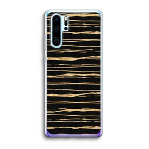 Gouden strepen: Huawei P30 Pro Transparant Hoesje