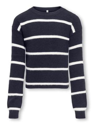 Kids ONLY winter sweater meisjes - blauw - KogFranca - loose fit, gebreid