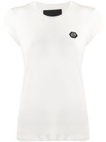 Philipp Plein t-shirt à plaque logo - Blanc - thumbnail