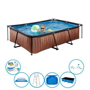 EXIT Zwembad Timber Style - Frame Pool 300x200x65 cm - Zwembad Super Set