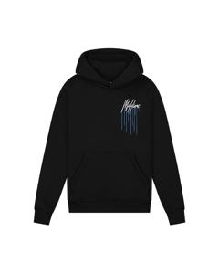 Malelions Hoodie painter - Zwart / Kobalt blauw