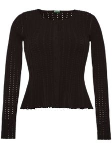 Adam Lippes cardigan en maille pointelle - Noir