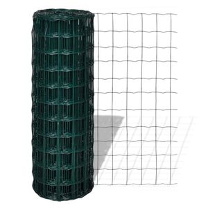 VidaXL Euro hek 25x1,0 m staal groen