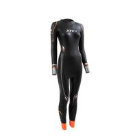 Zone3 Aspire thermal fullsleeve wetsuit zwart/oranje dames ST