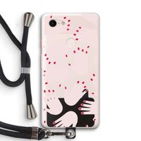 Hands pink: Pixel 3 XL Transparant Hoesje met koord