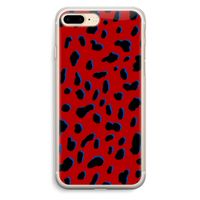 Red Leopard: iPhone 7 Plus Transparant Hoesje