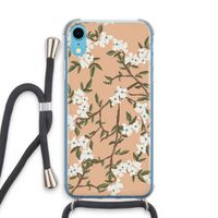 Blossoming spring: iPhone XR Transparant Hoesje met koord
