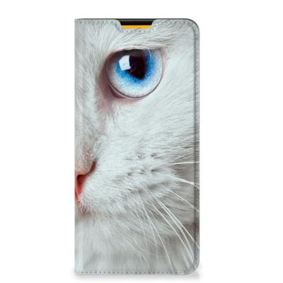 Samsung Galaxy M52 | Hoesje maken | Witte Kat Samsung Galaxy M52 | Hoesje maken | Witte Kat