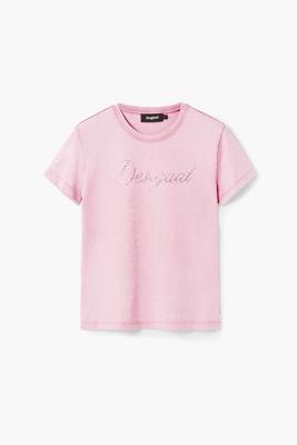 Slim fit T-shirt met stras - RED - XL