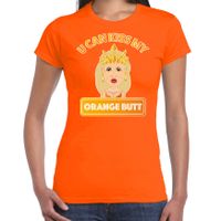 Oranje Koningsdag t-shirt - kiss my orange butt - Maxima - dames - thumbnail